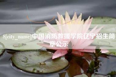 泸州中国消防救援学院辽宁招生简章公示