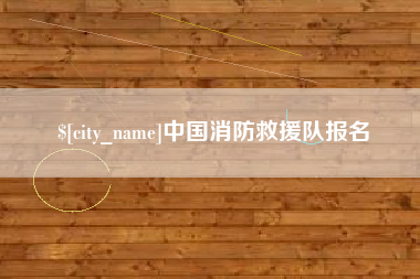 泸州中国消防救援队报名