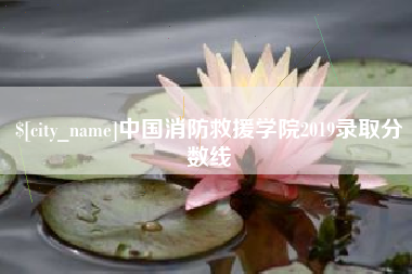 泸州中国消防救援学院2019录取分数线