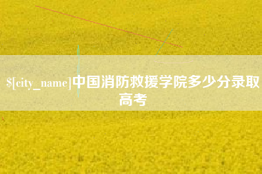 泸州中国消防救援学院多少分录取高考