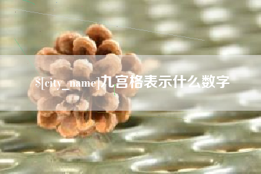 泸州九宫格表示什么数字