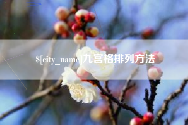 泸州九宫格排列方法