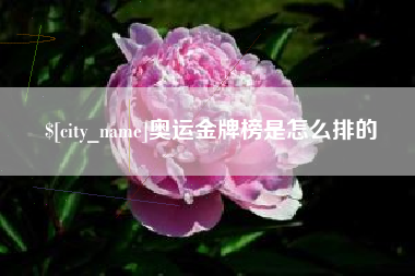 泸州奥运金牌榜是怎么排的