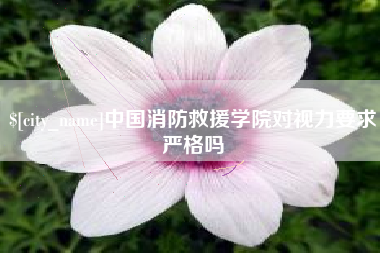 泸州中国消防救援学院对视力要求严格吗