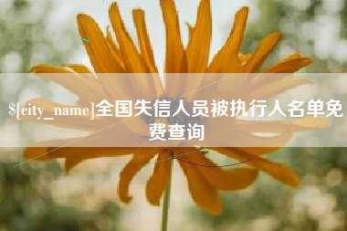 泸州全国失信人员被执行人名单免费查询