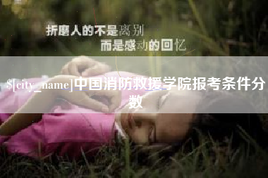 泸州中国消防救援学院报考条件分数