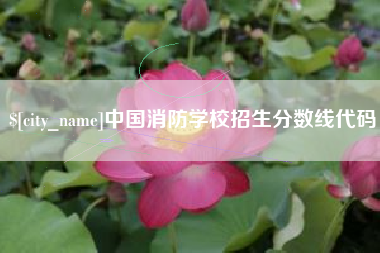 泸州中国消防学校招生分数线代码