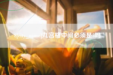 泸州九宫格中间必须是5吗