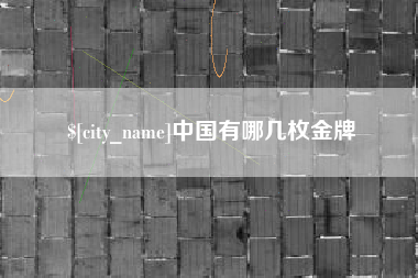泸州中国有哪几枚金牌