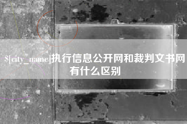 泸州执行信息公开网和裁判文书网有什么区别