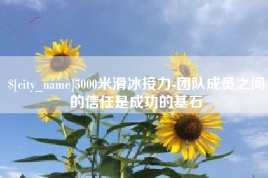 泸州5000米滑冰接力-团队成员之间的信任是成功的基石
