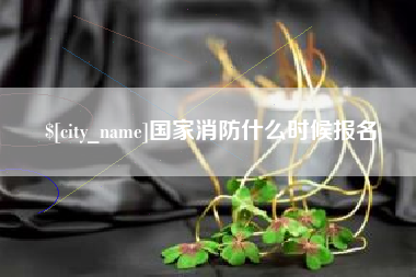 泸州国家消防什么时候报名