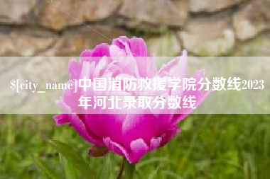 泸州中国消防救援学院分数线2023年河北录取分数线