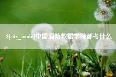 泸州中国消防救援学院都考什么