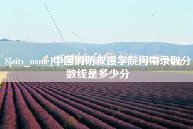 泸州中国消防救援学院河南录取分数线是多少分