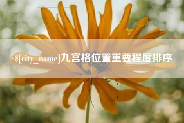 泸州九宫格位置重要程度排序