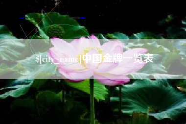 泸州中国金牌一览表
