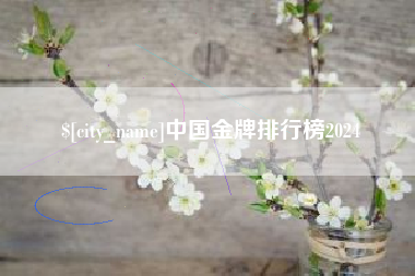泸州中国金牌排行榜2024