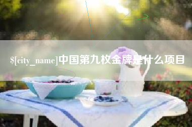 泸州中国第九枚金牌是什么项目