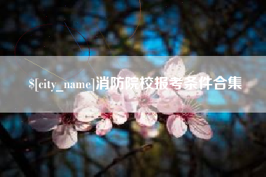 泸州消防院校报考条件合集