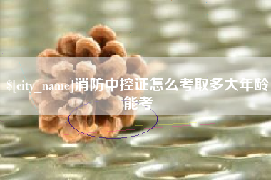 泸州消防中控证怎么考取多大年龄能考